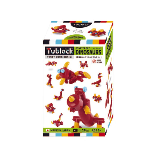 Tublock 管狀積木 Starter Set DINOSAURS（部件總數26件）