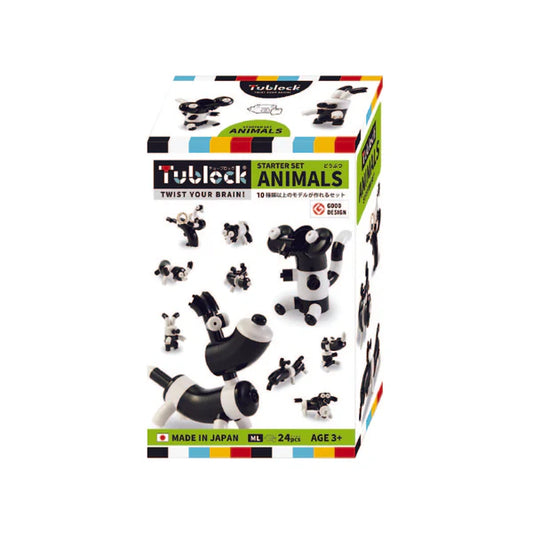 Tublock 管狀積木 Starter Set ANIMALS（部件總數24件）