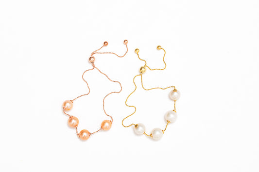 【Christmas Special】Freedom2Sparkle Fresh Water Pearl Gold Plated Bracelet