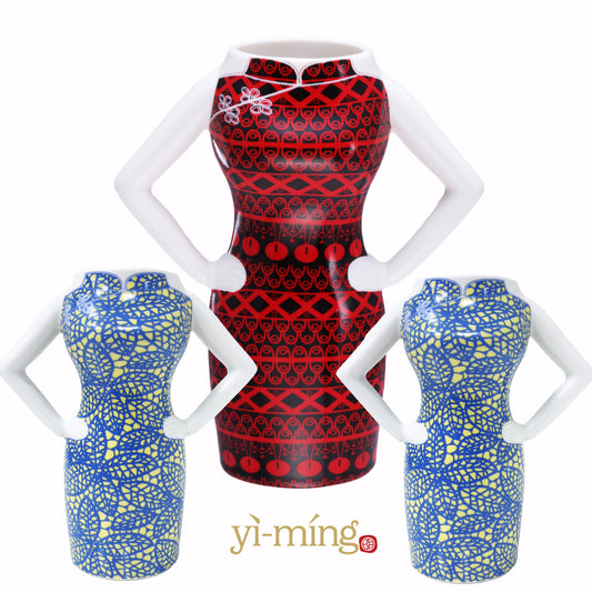 RED & BLACK HANDMADE CERAMIC YI-MING MUG SET (YI-MING手製陶瓷杯子組合)